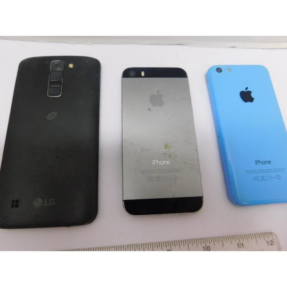 Lot of 5 Cellphones Apple iphone LG PARTS ONLY